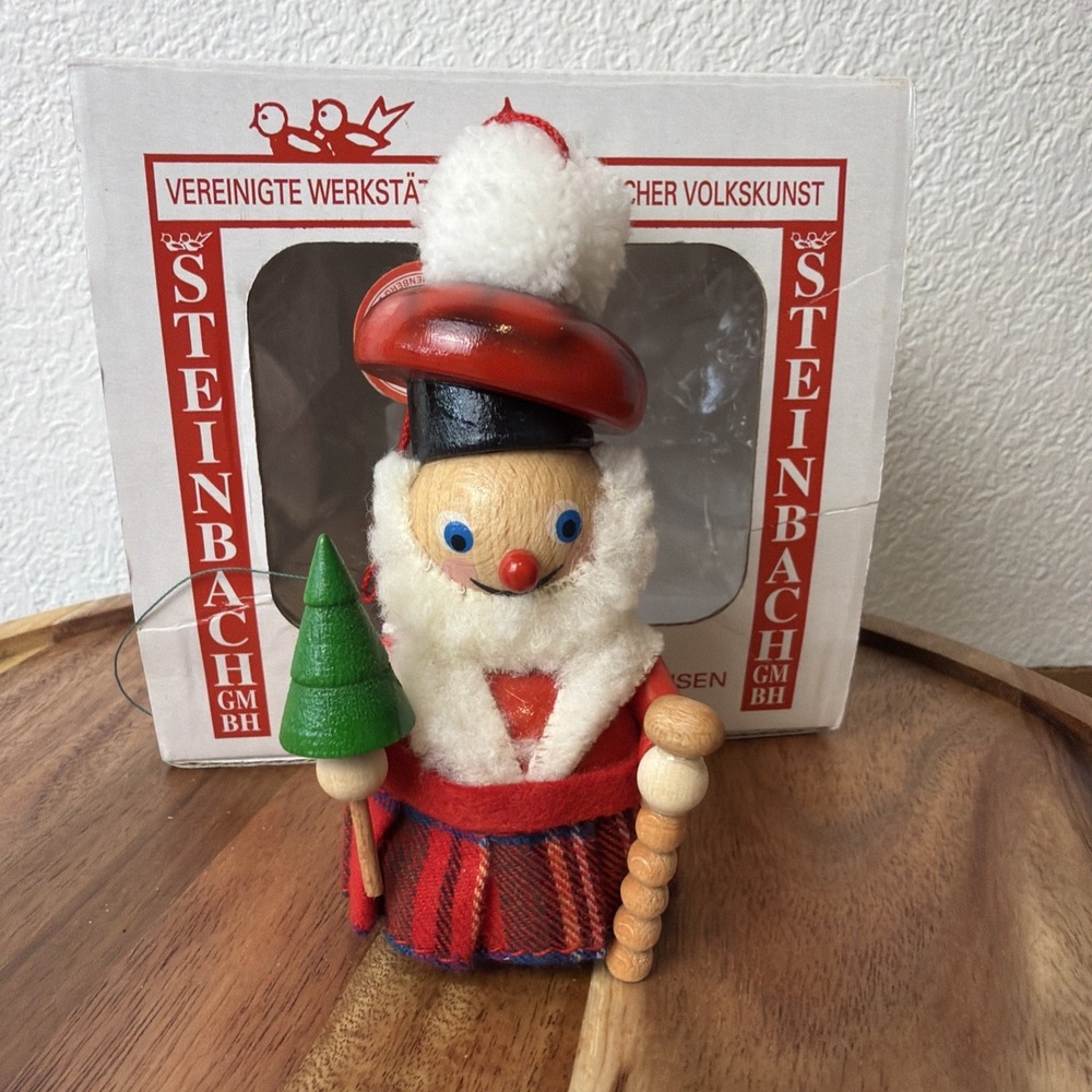 Steinbach Nutcracker Ornament Scottish Santa Germany Kilt Vtg Erzgebirge